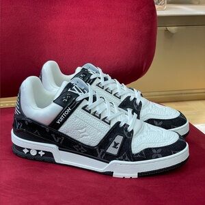 Louis Vuitton Monogram Black and White Sneakers